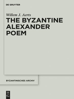cover image of The Byzantine Alexander Poem